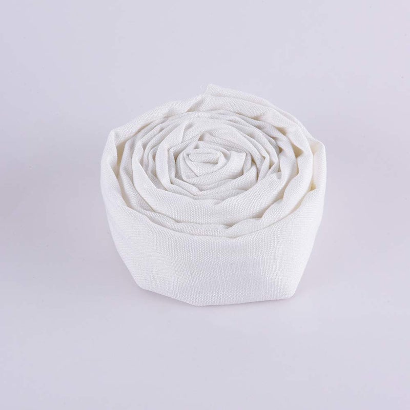 Aory Chandelier Chain Cover Cord Cover 6 Feet Cotton Linen Effect Fabric Cream White Color - Image 4